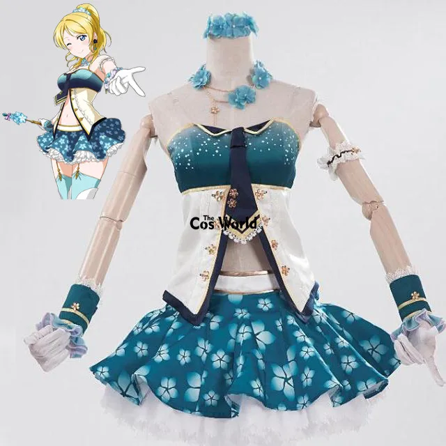 Love Live School Idol Project Ayase Eli Flower топ с феей платье Униформа наряд аниме костюмы для
