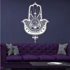 Наклейка на стену Hamsa, Виниловая наклейка рыбий глаз, индийская лампа, лотос, домашние аксессуары, украшение для дома и спальни