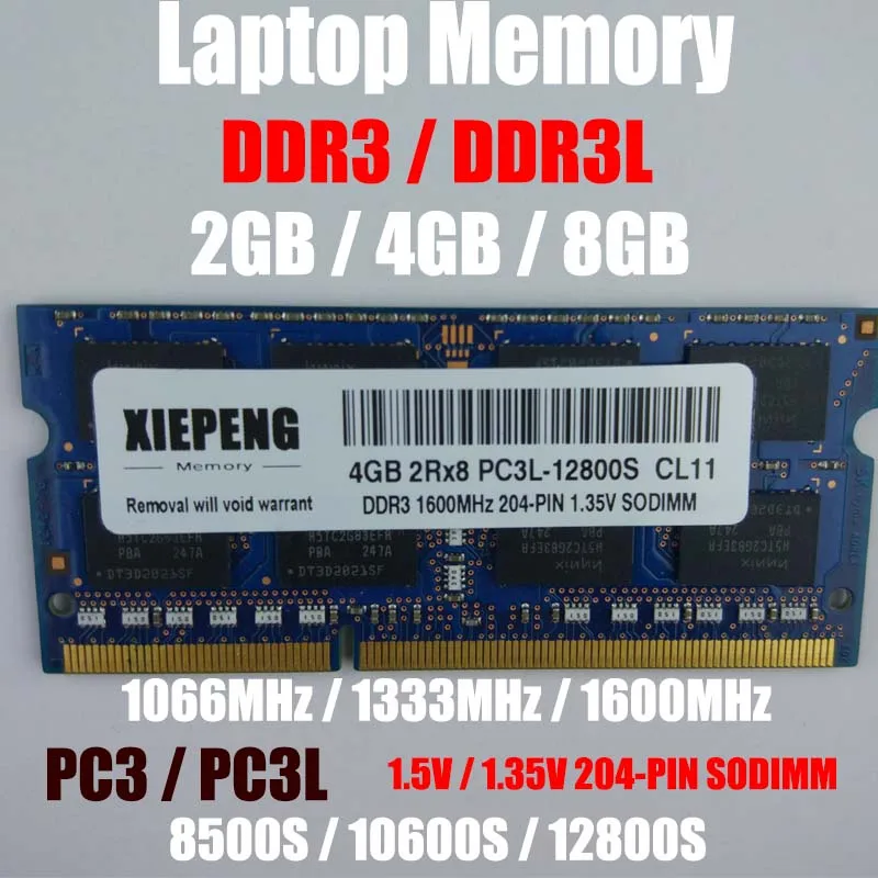 Ноутбук 4 Гб DDR3 1333 МГц PC3 10600 ОЗУ 8 2Rx8 PC3L 12800 S 2 8500S 1066 Поддержка памяти ноутбука 1600