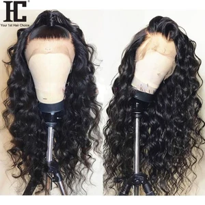 Бразильские волнистые кружевные передние парики из человеческих волос для женщин без клея 13x4 кружевной передний парик предварительно выщипанные натуральные волосы 150% Реми HC