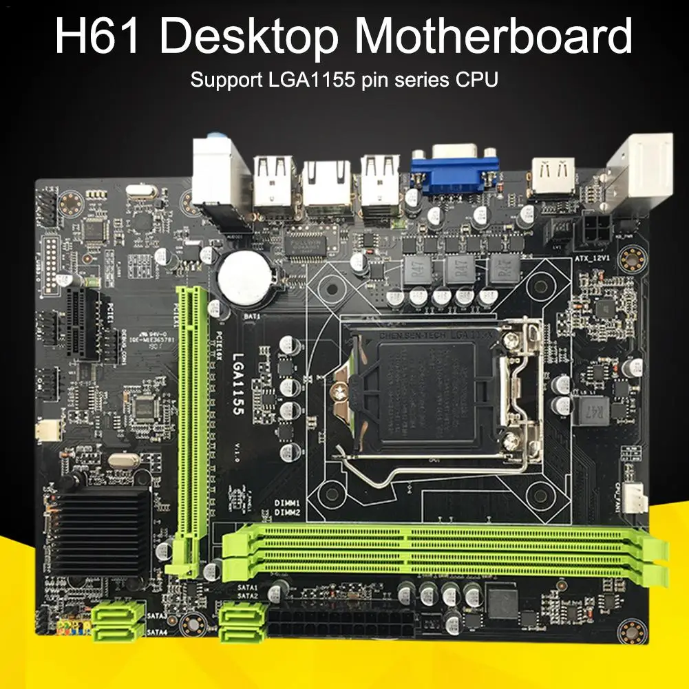 H61 Настольная компьютерная материнская плата разъем LGA 1155 шпильки CPU Порт USB3.0 B75 M
