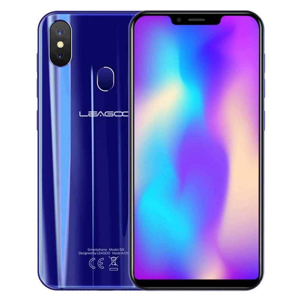 Leagoo S9 4G LTE u-образный мобильный телефон Android 8,1 MTK6750 Восьмиядерный 5,8" HD+ ips 4 Гб ram 32 Гб rom 13,0 МП отпечаток пальца