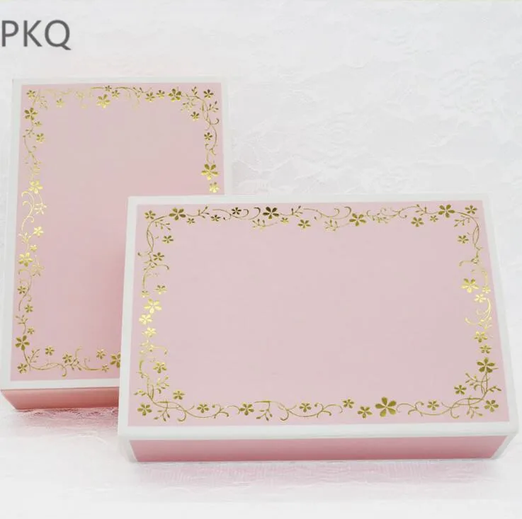 19x13x5 см милая розовая картонная коробка для упаковки для ювелирных изделий Свадебная подарочная упаковка коробка новогодние вечерние подарочные коробки