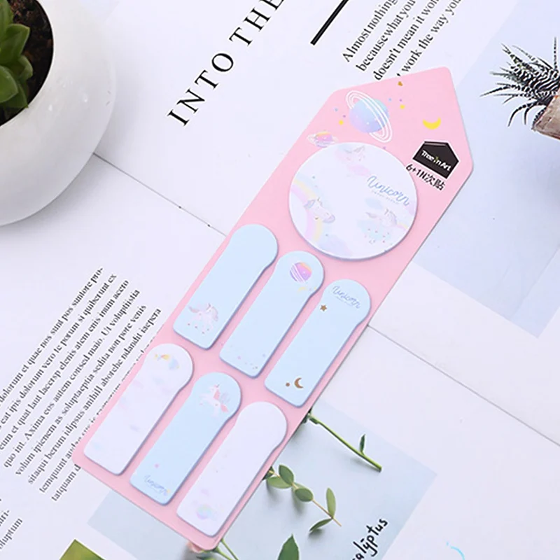 Новинка Kawaii Единорог блокнот для заметок N Times Липкие заметки Escolar Papelaria школьная наклейка-закладка