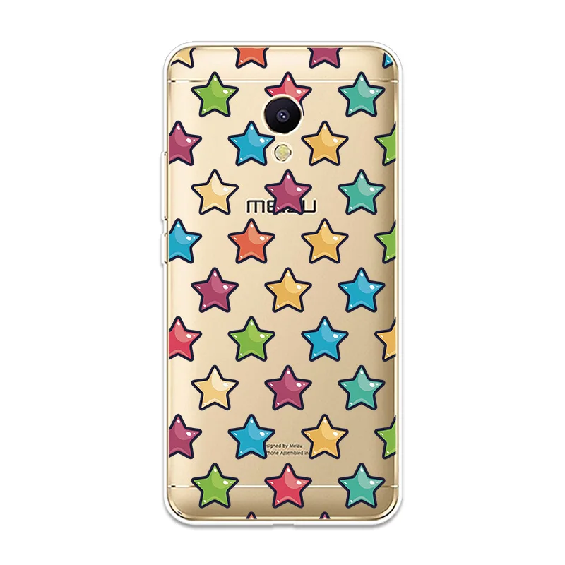 Силиконовый чехол для Meizu M3 M5 M6 NTOE M3S M5S M5C M6S M6T крышка прозрачная цветы рисунком Soft