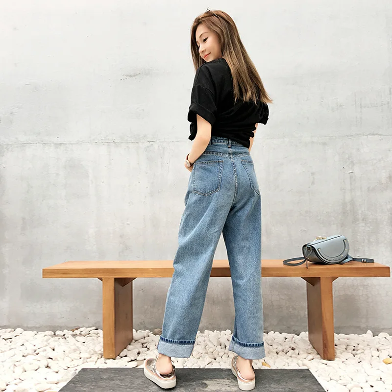 Женские брюки с широкими штанинами Новинка 2019 года сезон осень зима свободные