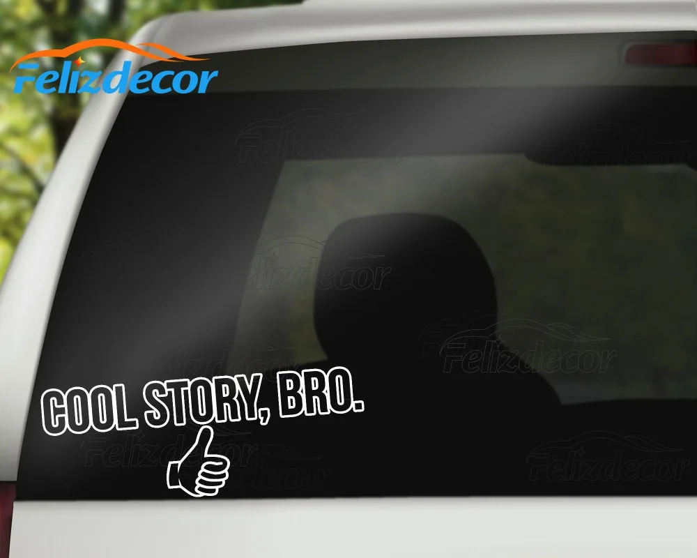 Забавные виниловые наклейки с надписью &quotThumbs Up Cool Story Bro&quot водонепроницаемые