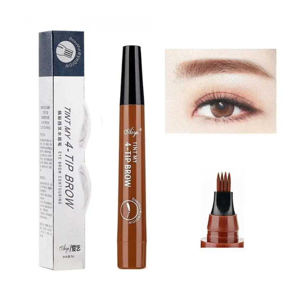 As the picture Microblading карандаш для бровей водонепроницаемый вилка кончик бровей Карандаш для татуировки длительный Профессиональный тонкий эскиз жидкий карандаш для бровей - Цвет: As the picture