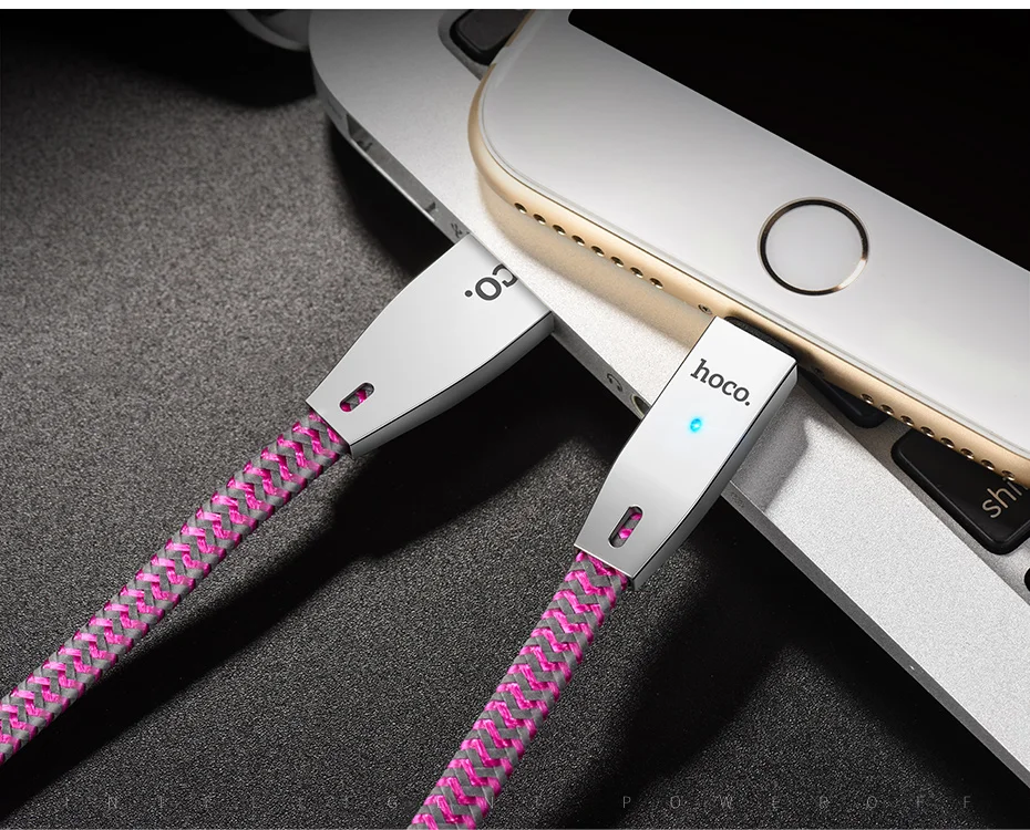 HOCO Смарт USB кабель для быстрой зарядки для iPhone XS MAX 7 8 plus автоматическое отключение мобильного телефона Зарядка синхронизации данных для кабеля Lightning