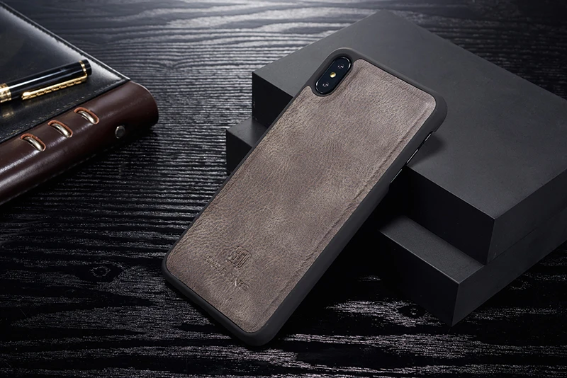 DG. Ming для IPhone 11 Pro XS Max Чехол-Кошелек Съемный из натуральной кожи Магнитный флип-чехол для IPhone XS XR 6S 7 8 Plus SE
