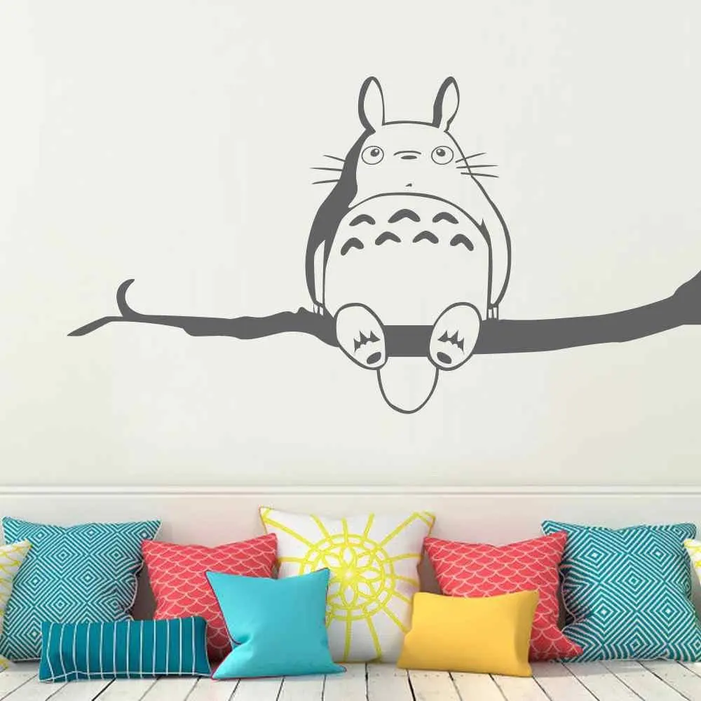Виниловая наклейка на стену новый дизайн бесплатная доставка|totoro wall decal|wall decalsvinyl