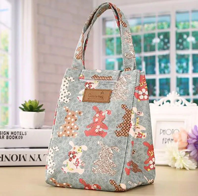 Свежая теплоизоляционная сумка для ланча из ткани Оксфорд с рисунком сумки