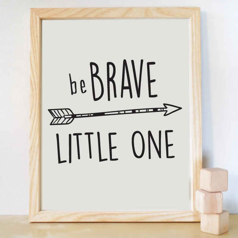 Картина маслом на холсте со стрелками и цитатами Be Brave Little One рисунок стену