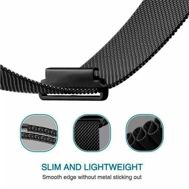 Фото Milanese Loop Stainless Steel Metal Band For Samsung Galaxy Watch Active 20mm Wristband Электроника Milanese Loop Stainless Steel Metal Band For Samsung Galaxy Watch Active 20mm Wristband Электроника