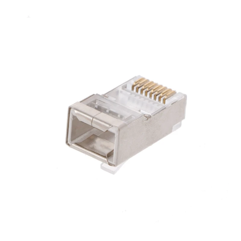

100Pcs RJ45 Network Connector CAT6 Modular Plugs Shielded Version With Loading Bar
