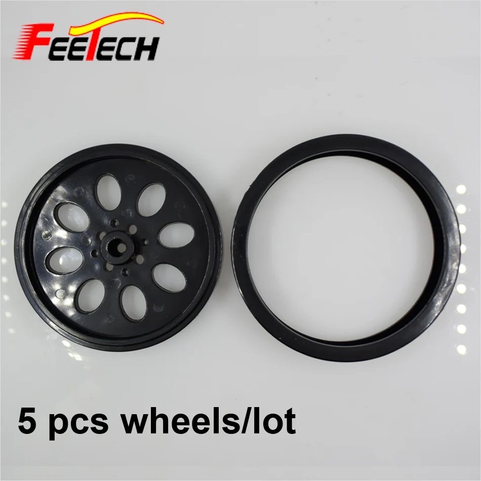 Черное колесо FEETECH для платформы FS5103R Servo Robot 5 шт.|wheels for|wheel for robotwheels wheel |
