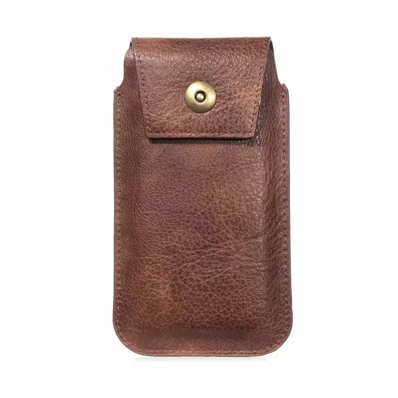Brown FULAIKATE 4,7-6,5 дюймов, поясная сумка для мобильного телефона, универсальный чехол, портативный карман для iPhone Xs Max, чехол, мужские деловые сумки - Цвет: Brown