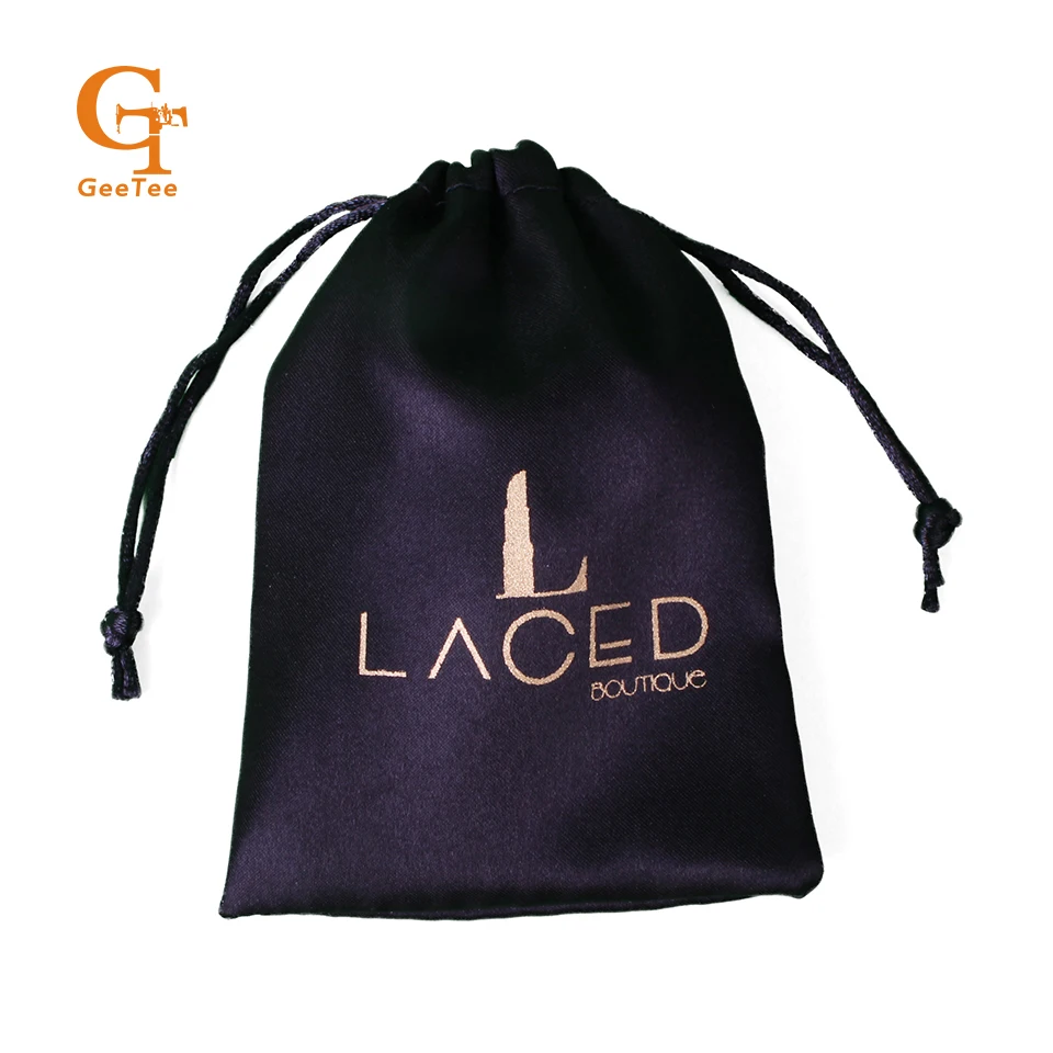 Сатиновые пакеты с логотипом на заказ 100% натуральные накладные волосы шелковая