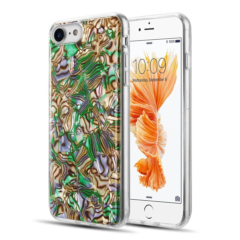 6 7 8 6/7/8 Plus Seashell Phone Case Hard Plastic Back Cover for iPhone plus Ultra Slim TPU Capa |