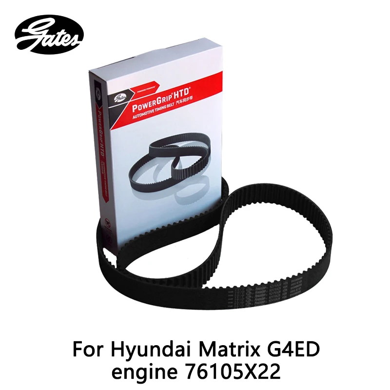 Ремень ГРМ Gates для двигателя hyundai Matrix G4ED elantra 1 6 (2006 ) Cerato ELANTRA (2008 2012) 76105X22|belt belt|belt