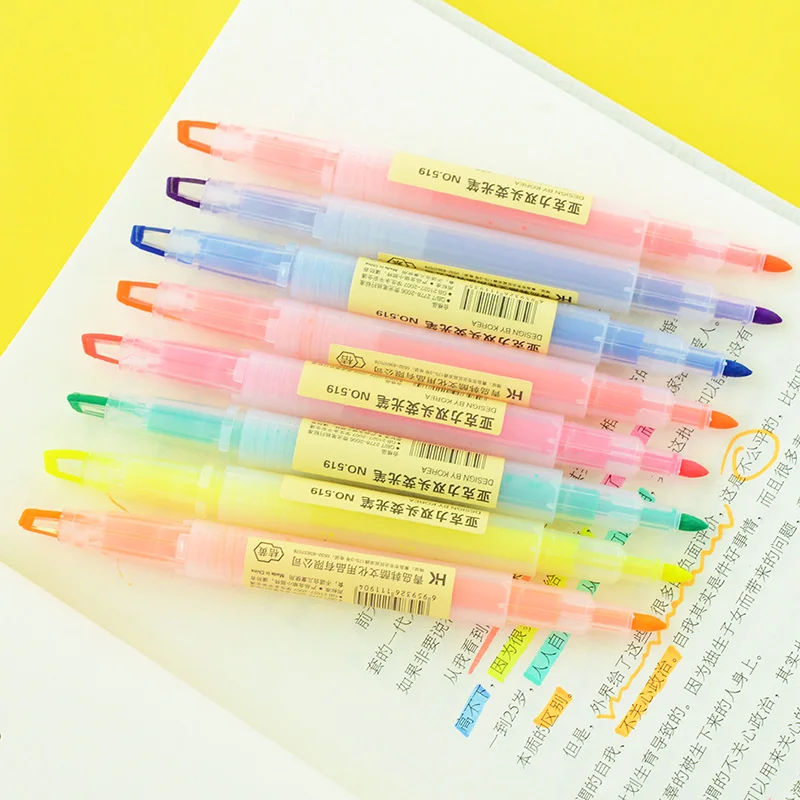 8 шт./лот маркеры для книг с двумя головками ключей канцелярские принадлежности