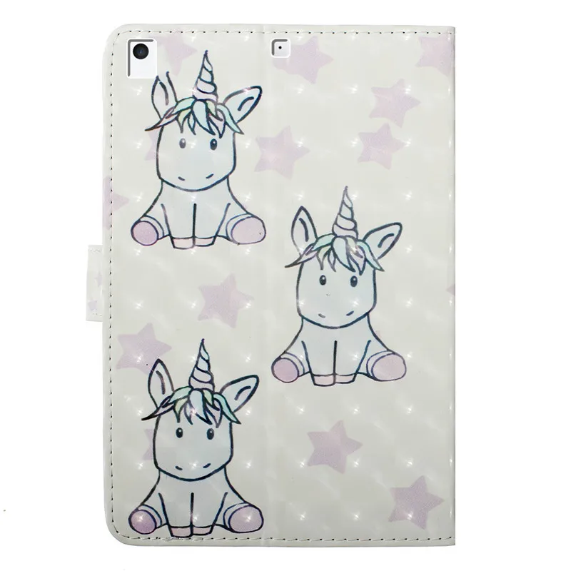 Wekays для Coque Apple, Ipad 9,7 мультфильм Единорог 3D Кожа Fundas чехол для Ipad 9,7 дюймов A1822 A1823 крышка чехол