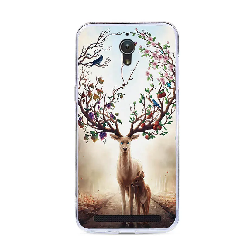 J&ampR Flower Phone Cover For ASUS Zenfone GO ZC500TG Z00VD 5.0'' Soft Silicone TPU Back 3D Cute Colorful Print Cartoon Cases |