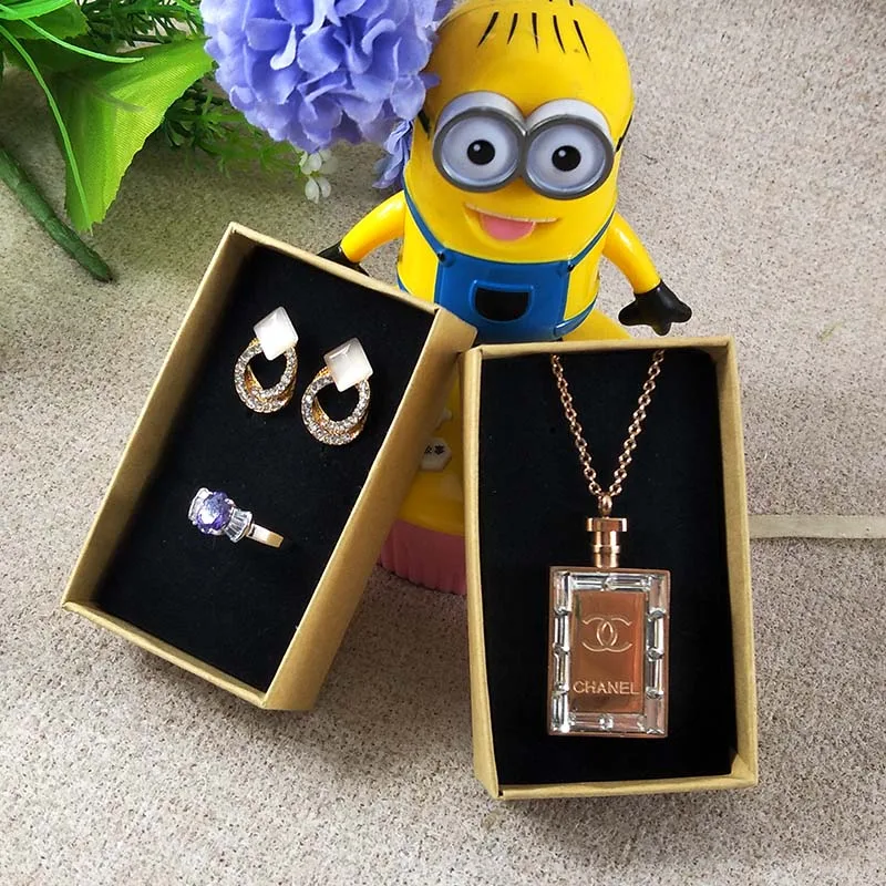 Новинка 2017 24 шт./лот крафт-ожерелье коробка для ювелирных изделий 8.2x5CMBlack