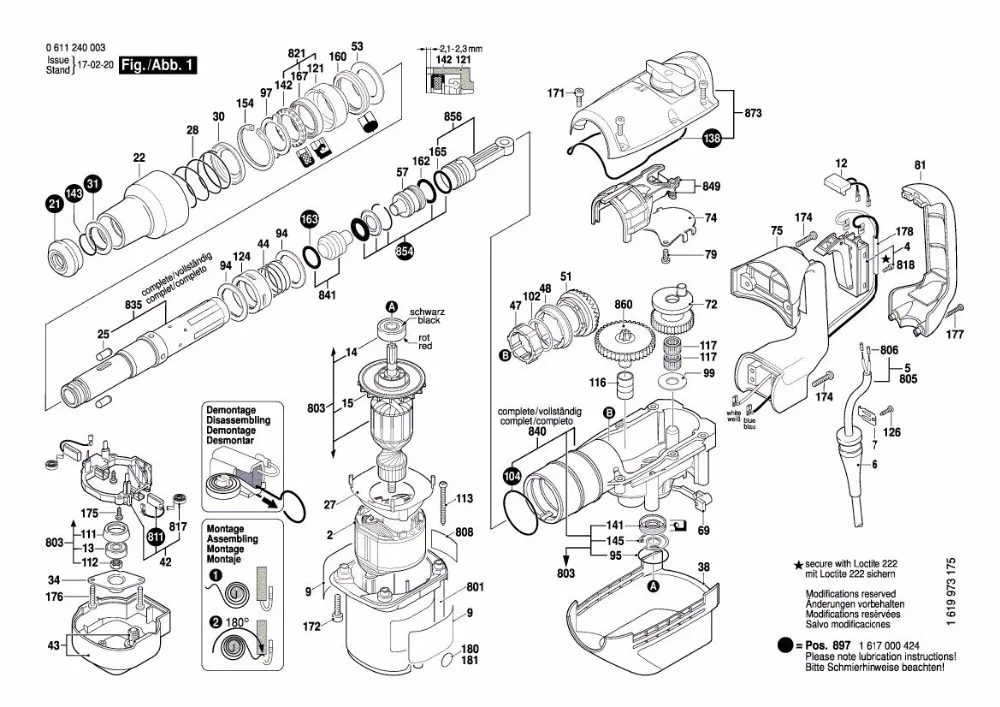 Переменный ток 220 В/240 В GBH 5-38 арматура ротор замена для BOSCH GBH5-38 GBH5-38D GSH388X GBH 5-38D GSH 388X отбойный перфоратор