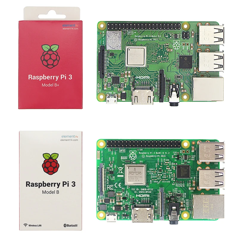 Raspberry Pi 3 стартовый комплект 3B или Plus с sd картой ABS чехол адаптер питания 5MP