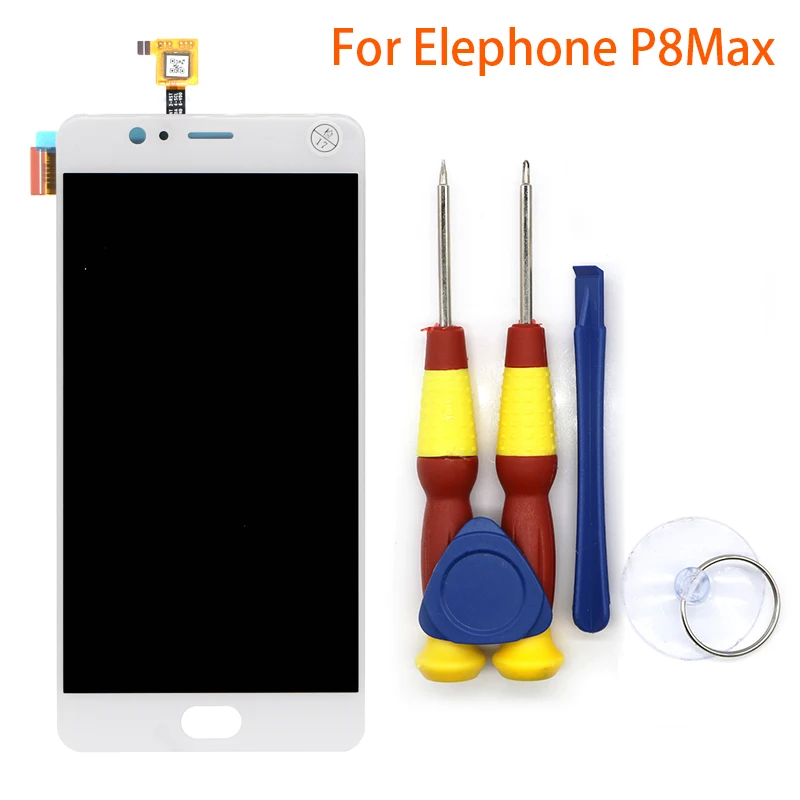 Сенсорный экран ЖК-дисплей Дисплей ЖК-дисплей Экран для Elephone P8max p8 max Запчасти для авто+ инструмент для демонтажа+ 3 М клей