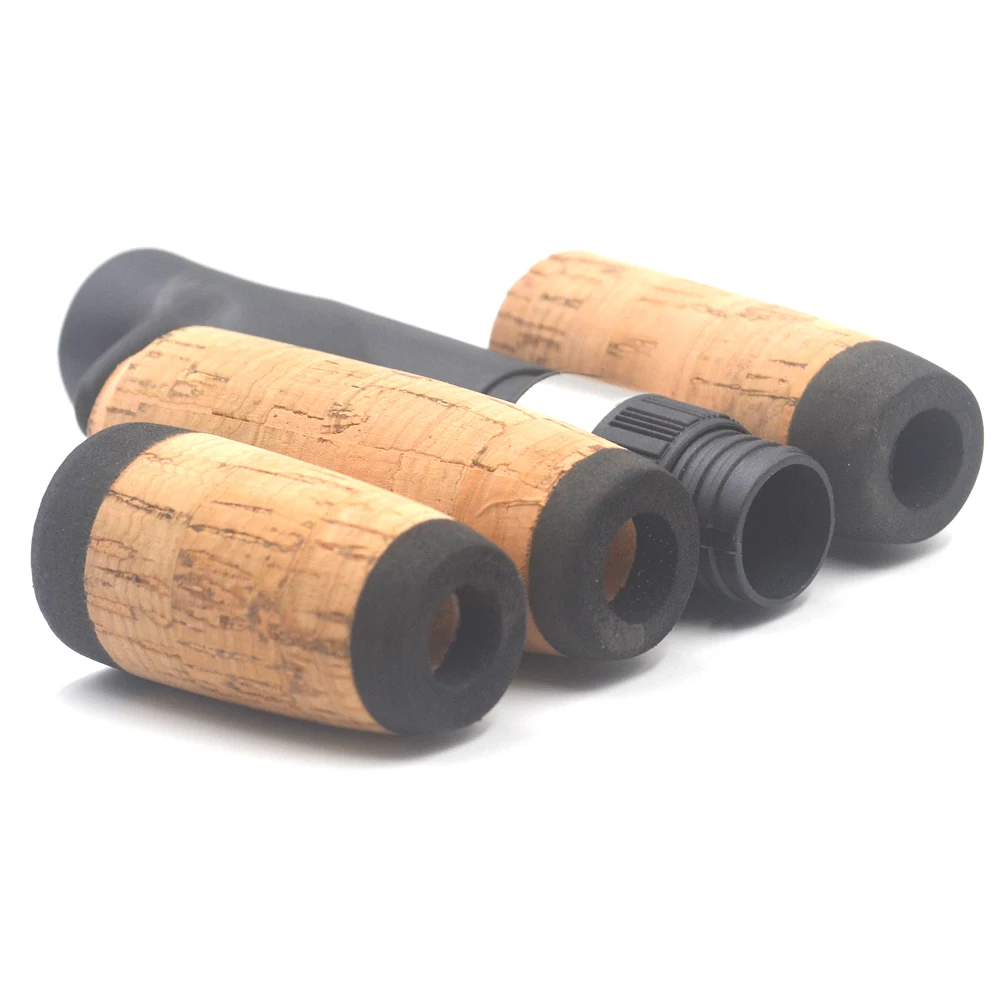 MNFT 1 комплект пробковая сдвоенная ручка для удочки ручной набор заброса приманки