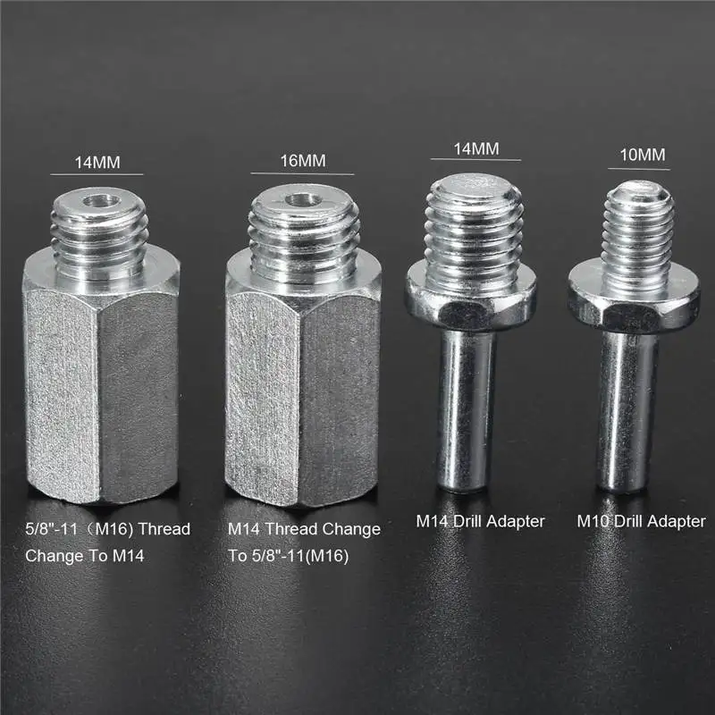 DOERSUPP Durable M10 to M14 Drill Aapter Thread For Polishing Pad& Hook Loop Backer Plate Connecting Rod For Car Polisher
