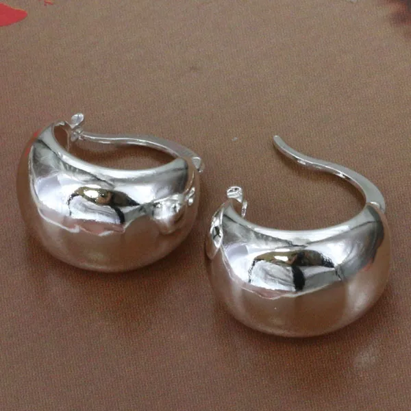 E052 Оптовые посеребренные серьги серебряные модные ювелирные изделия /atvajlcasc |