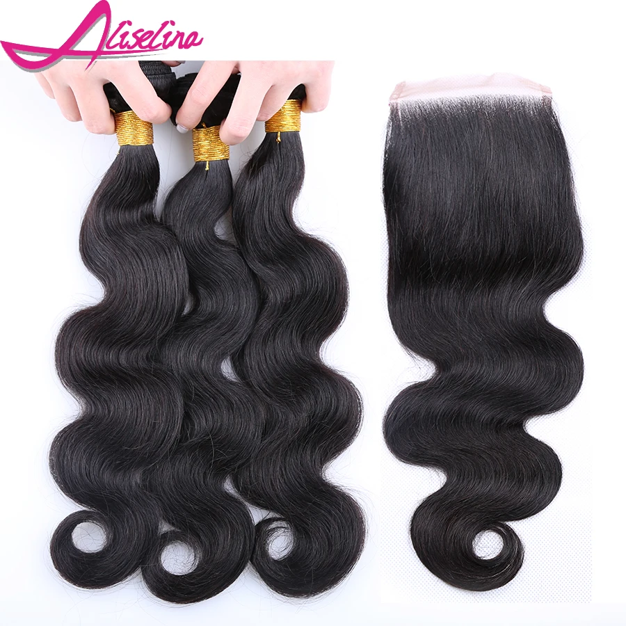 Перуанский Девственные Волосы С Закрытием Пучки Волосков Lace Closure Горячая