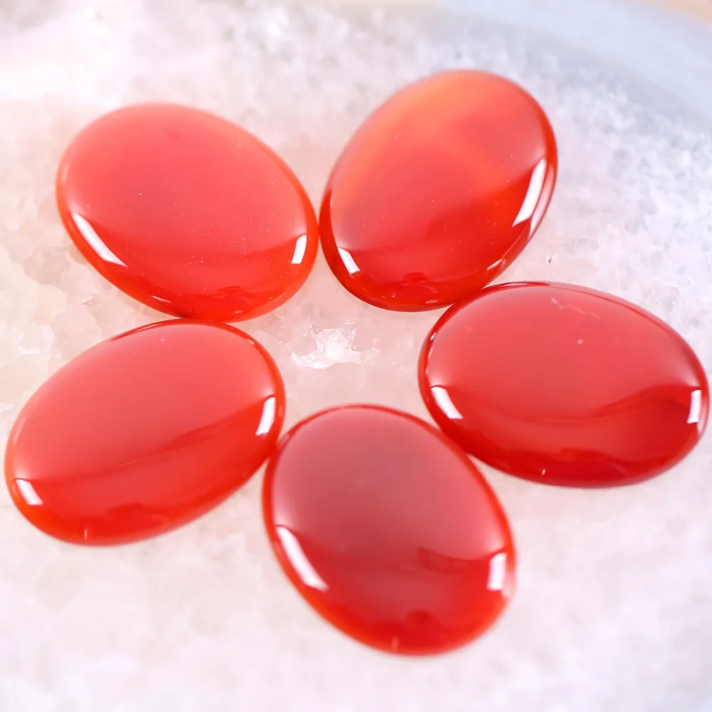 

Free Shipping New without tags Stone 30x40MM Natural Red Carnelian Onyx Bead CAB Cabochon 1Pcs RK1697