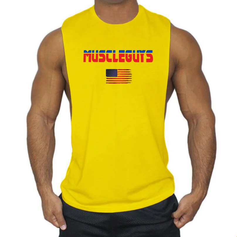 Брендовые Модные мужские майки для спортзала Muscle guys привлекательные с низким