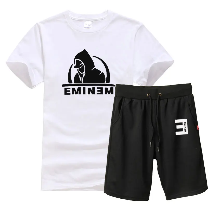 Новинка 2018 модная Мужская хлопковая футболка с короткими рукавами Eminem
