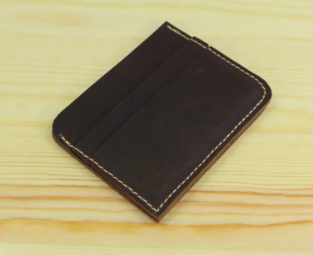 Мужской кошелек из натуральной кожи с отделением для кредитных карт|leather credit card