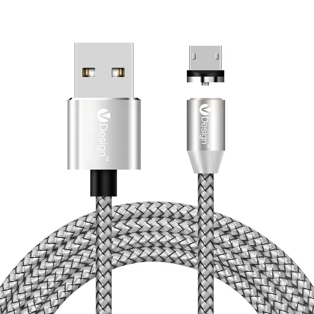 Silve Cable and Plug Магнитный зарядный кабель для Iphone для huawei P20 Pro Lite Honor 10 V20 9 8 Nova 3 3i 3E 4 Letv Leeco Le Max 2 Магнитный usb-кабель - Цвет: Silve Cable and Plug