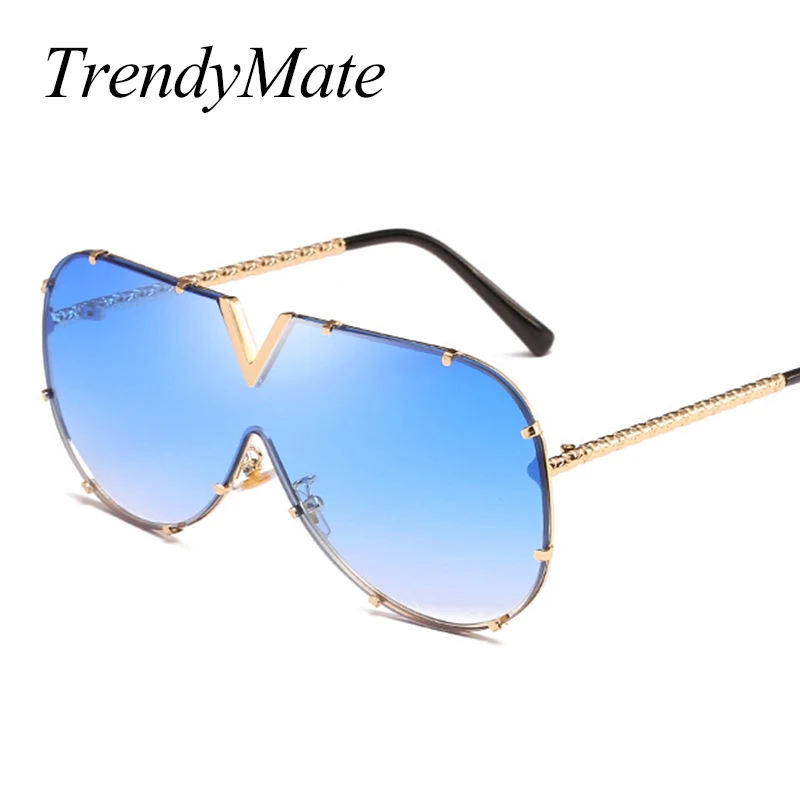 Солнцезащитные очки в стиле оверсайз с заклепками унисекс 1337T|shades men|brand sun glassesbrand