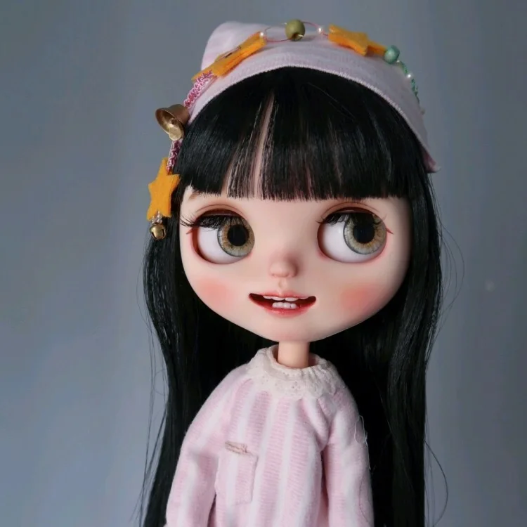Кукла blyth makeup, игрушки, 19 шарниров, высокое качество, китайская Кукла, BJD, шарнир, кукла, черные длинные волосы, маленькая счастливая Девочка
