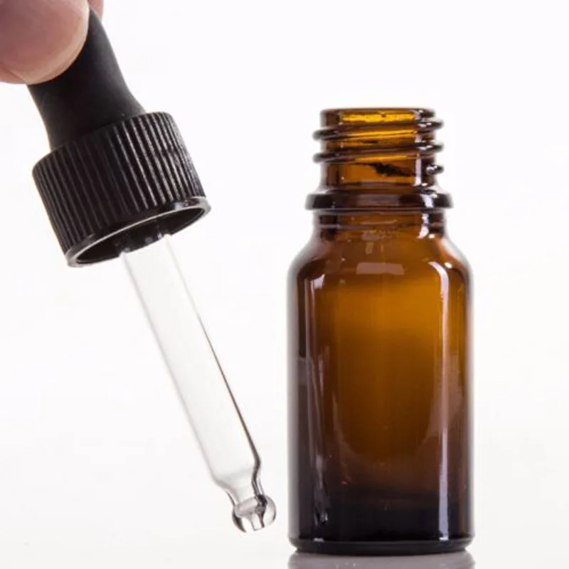 15 мл качество янтарного стекла эфирное масло бутылка с отверстием редуктор и