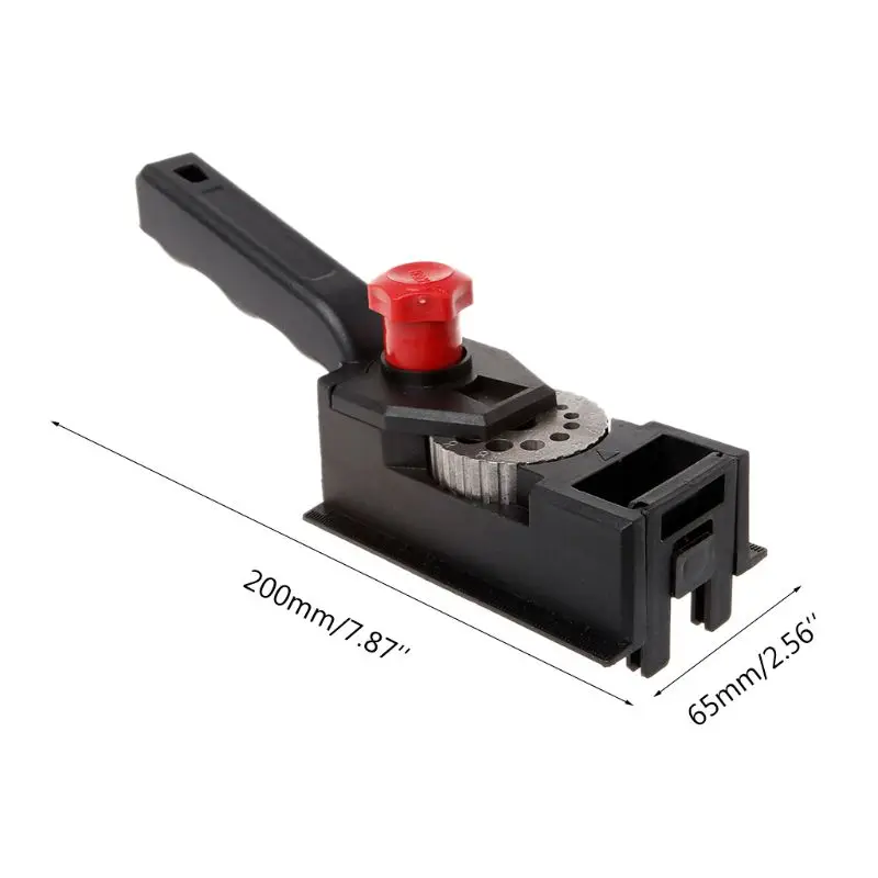 

1 Pc Punch Locator 10 Holes Woodworking Punching Positioning Fixture Device DIY 3mm-12mm Bit Limit Ring With Scale Ruler