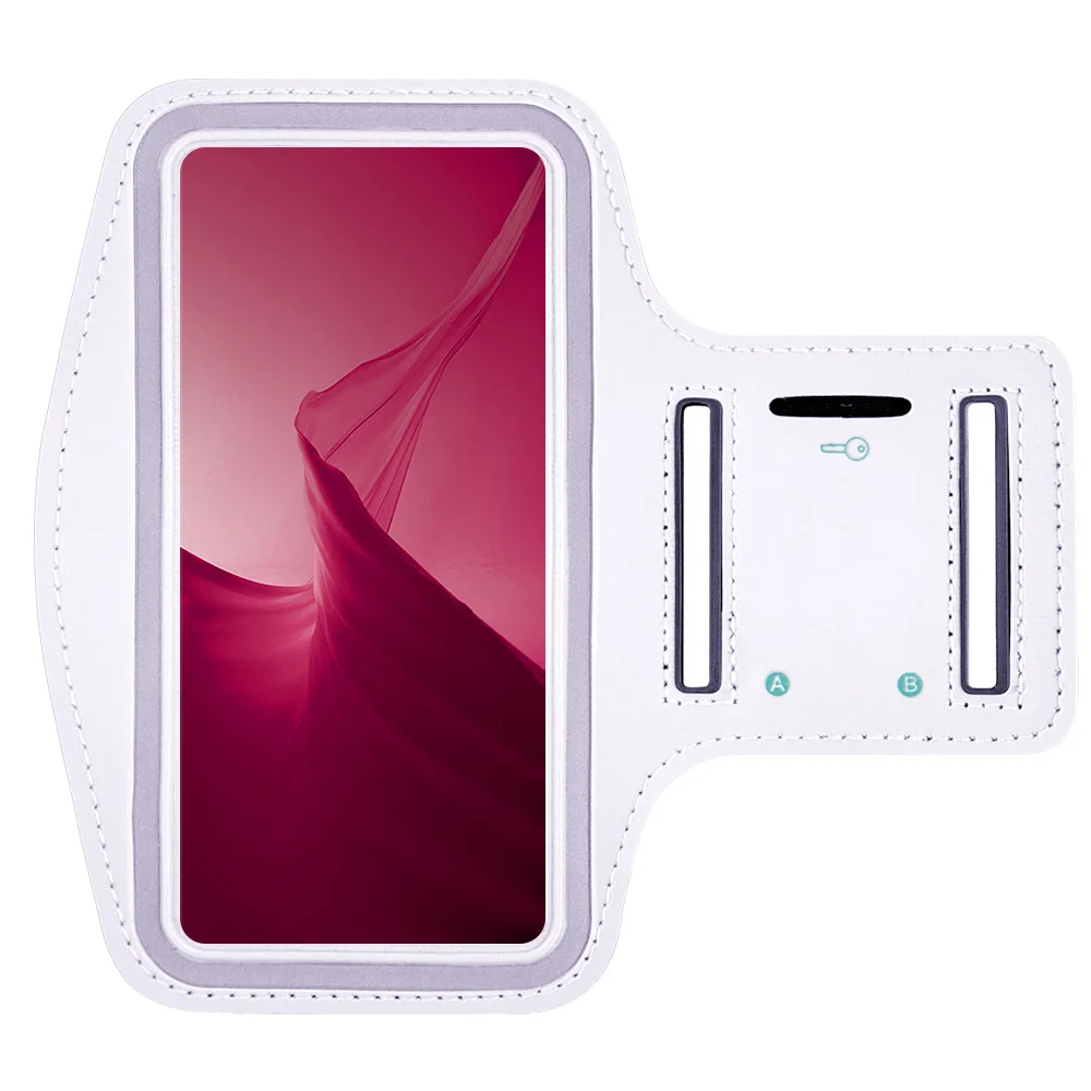Белый Универсальный чехол для телефона с повязкой на руку для SAMSUNG Galaxy s10 note10 s9 8 спортивный чехол на руку чехол для занятий спортом на открытом воздухе для мужчин и женщин - Цвет: Белый