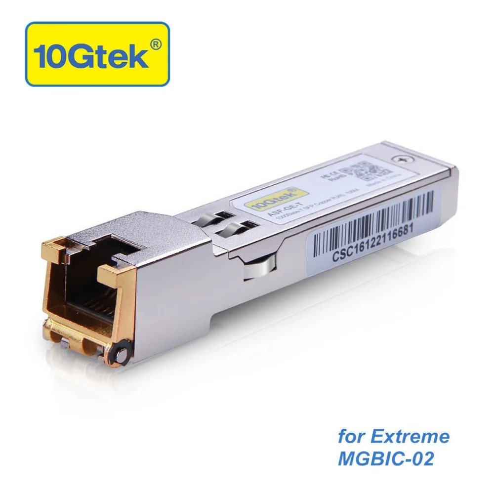 Экстремально MGBIC 02 совместимый 1000Base T SFP RJ45 медный приемопередатчик 100 метровый