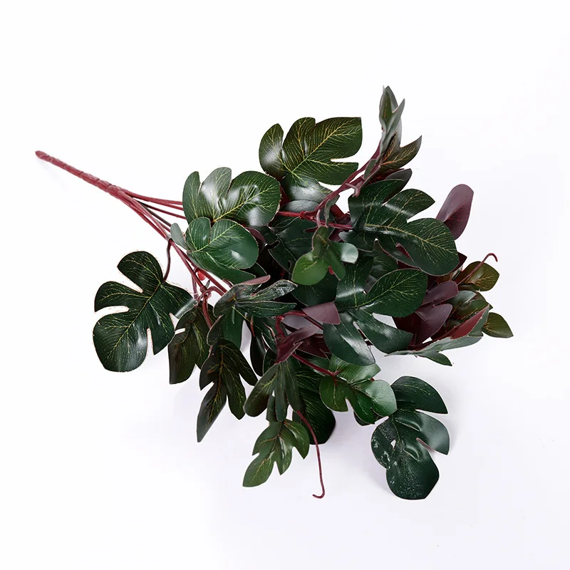 Искусственное большое растение арбуз черепаха листья зеленое искусственное для