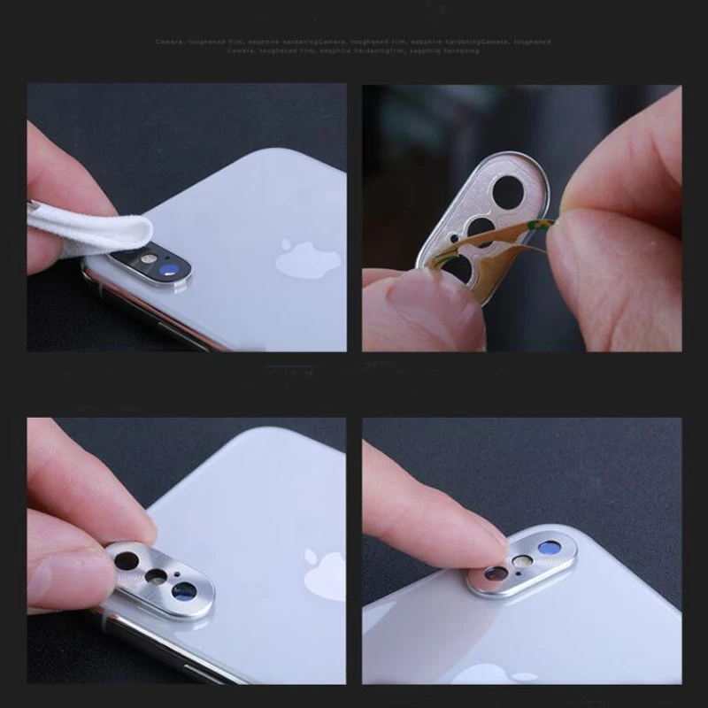 Welsely Rear Camera Back Lens Ring Protective Full Cover Protector Protection for iPhone X Xs MAX XR 7 8 Plus Metal Case Luxury | Мобильные