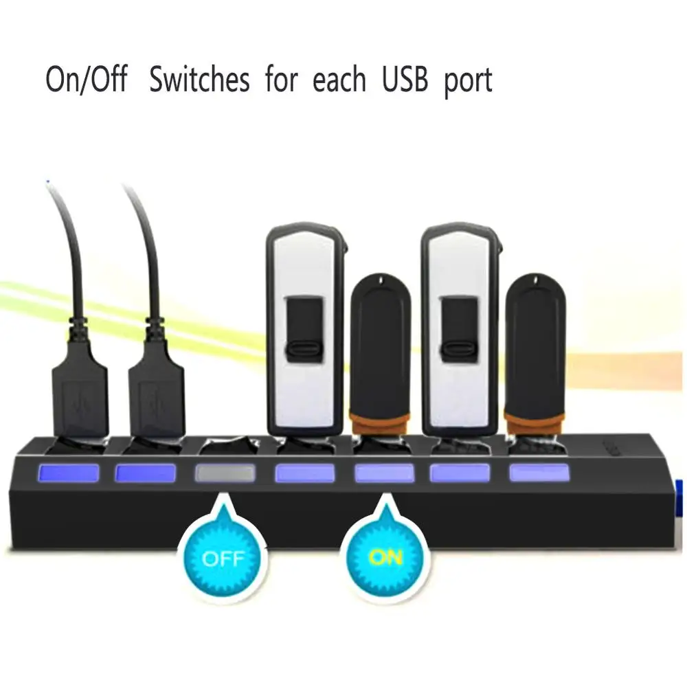 Usb хаб 2 0/3 0 мульти usb USB Высокоскоростной разветвитель 7 портов адаптер Кабельный