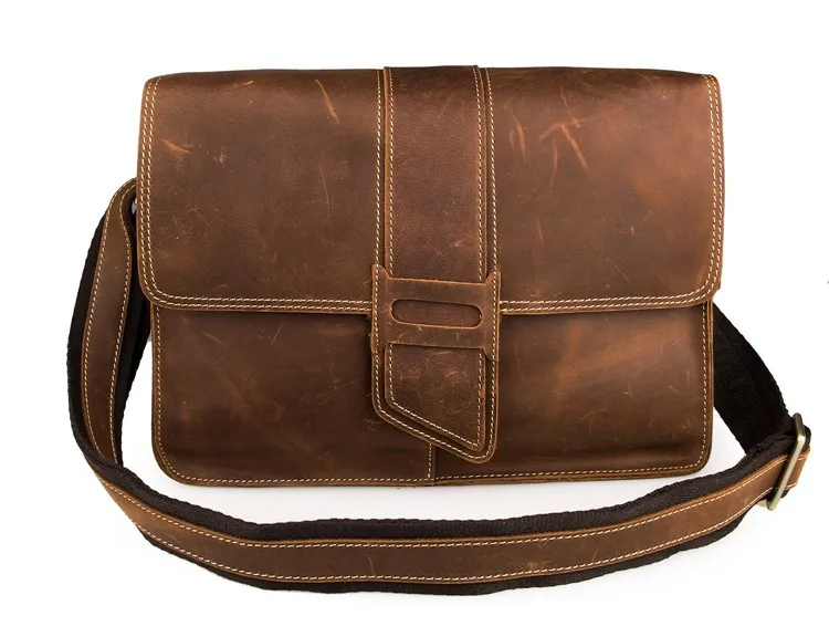 

JMD Men Messenger Bag Crazy Horse Leather Shoulder Crossbody Bag 7263B
